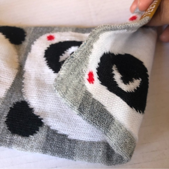 Exclusive Crowded Teeth By Loungefly Panda Print Double Sided Knit Scarf OS - Picture 6 of 6